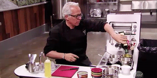 prettynerdieworks:  geoffrey zakarian in his tiny kitchen