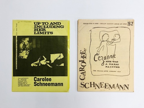 Author’s note: This post was written before the passing of Carolee Schneemann. So just want to reite