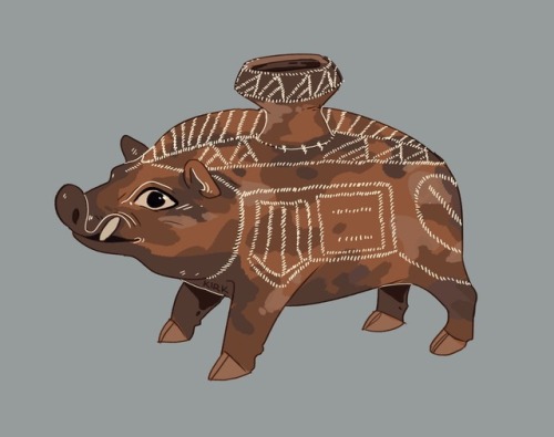 flaroh:For some reason the Etruscan boar vessel (600-500 BC) has become a meme and I’m all for it