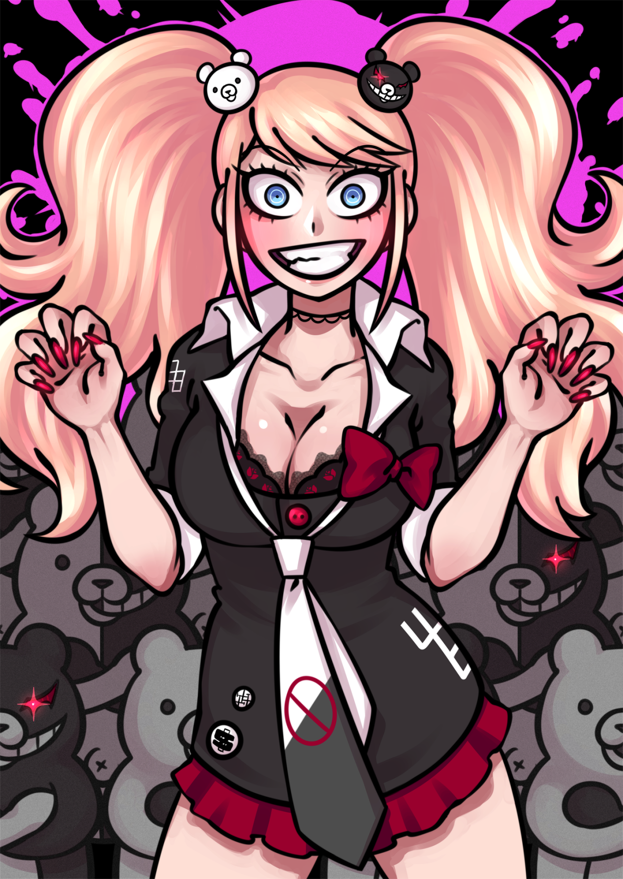 ktullanyx:  Junko Enoshima, the Ultimate Despair! Accompanied by her despair-filled