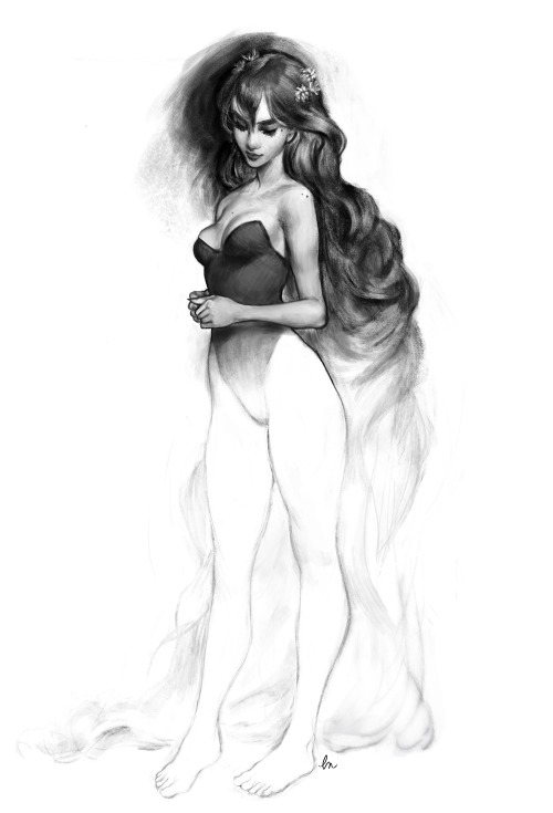 carolinegariba:  “Tenderness”Remember her? I decided to finish this drawing… by n