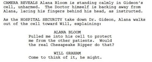 theghostofabigailhobbs:morganiana:Gideon protects Alana from other patients. Pieces from scenario 1x