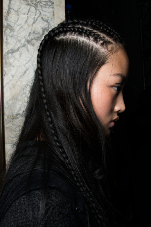 oncethingslookup:Jing Wen backstage at Marchesa Fall 2014 RTW