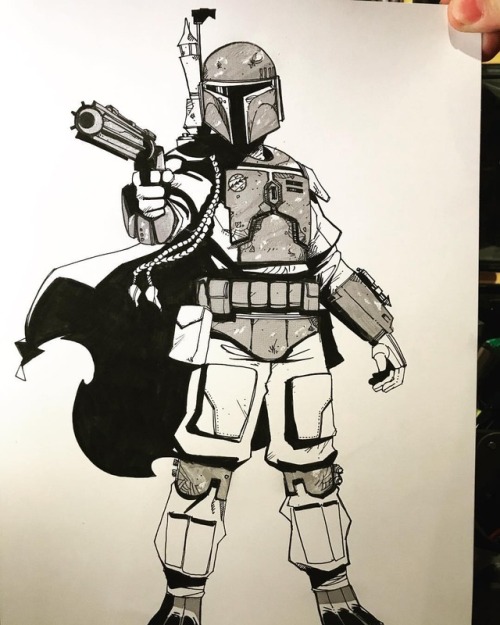 Finally Boba Fett! It has been a great experience to work on paper with halftones, i think i’m