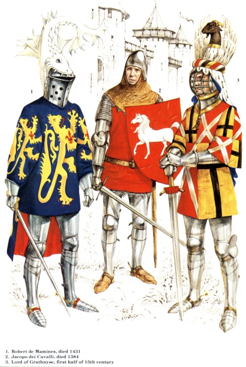 cuirassier:Robert de Mamines, Jacopo dei Cavalli, Lord of Gruthnyse, Medieval Heraldry, Osprey Men a