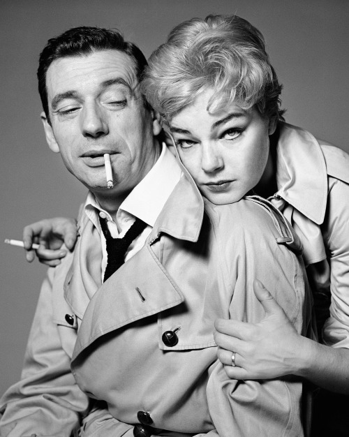 Yves Montand and Simone Signoret photographed by Richard Avedon, New York, October 23rd, 1959.