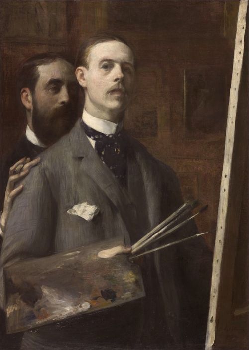 Beyond-The-Pale:  Jacques-Émile Blanche (French, 1861-1942) Self-Portrait With Raphael