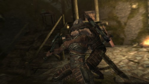sturmtruppen:  Considering that this came at the end of a fifteen minute fight between myself and this Bandit Chief and his two Thugs inside the room I’d say this was the most rewarding use of cinematic kills yet.