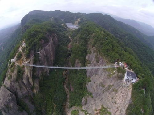 unexplained-events:Shiniuzhai Geopark Glass Bridge The worlds’s longest glass bridge located in Chin