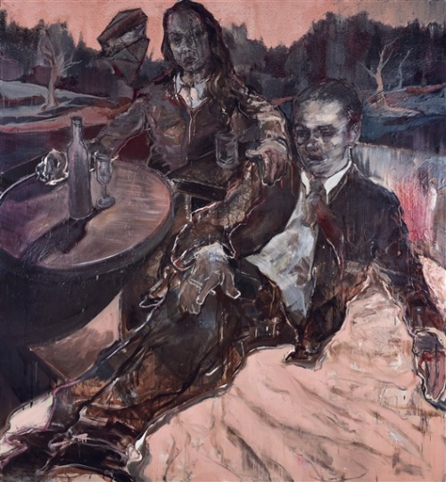 On December   -    Tomáš Jetela, 2013.Czech,b.1986-oil asynthetic on canvas 190 × 180 cm.