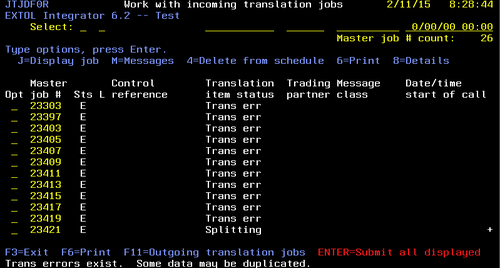 cleo extol integrator EDI EEI translation job cleanup mailroom