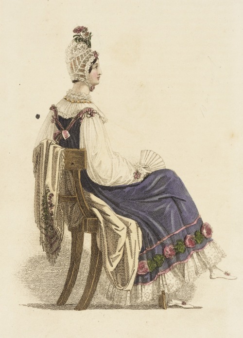 Half-dress, fashion plate; October 1816 London