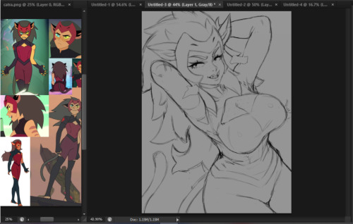 Porn photo Some catra WIPs~~~~