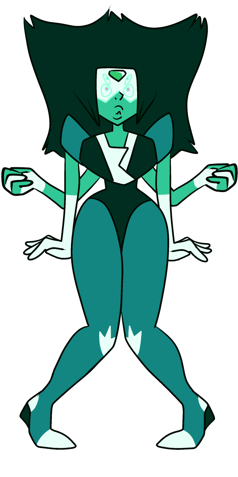 im-concerned-about-blueberries:  Pics of Garnet fusing with Peri and Green Topaz