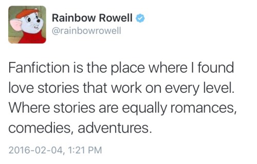 safetypin-louis:I am here for great published authors such as@rainbowrowell praising great unpublish