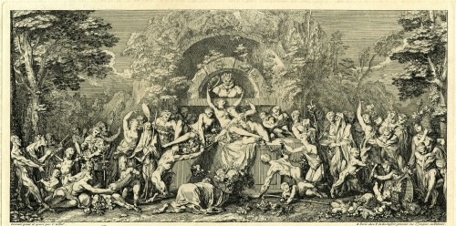 Satyrs and Nymphs Celebrating Pan by Claude Gillot (1648-1722)