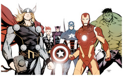 pointless-nonsense:  Marvel characters by Marcio Takara.