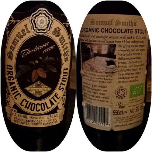 Samuel Smith&rsquo;s Organic Chocolate Flavoured Stout. Bought this in Rainbow Foods, Norwich #vegan