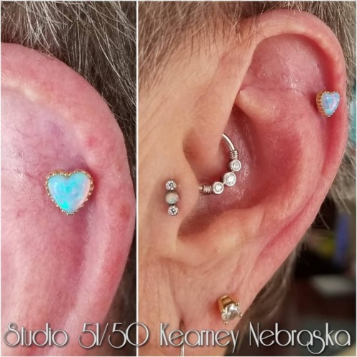 mathieudeckerbodypiercing: Beverley had her heart set on a new helix piercing today! Her cute little