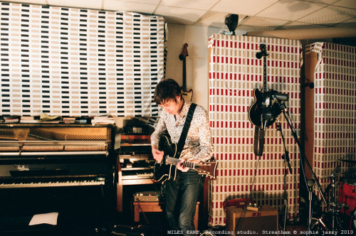 MILES KANE in recording studio for his first album.Streatham, LONDON, 2010. 