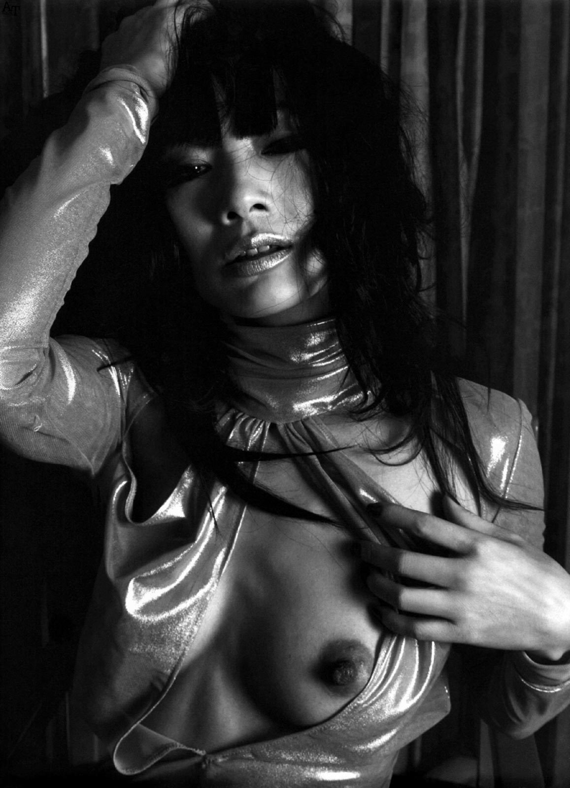 Bai Ling and her amazing nipples in studio-style shots. 