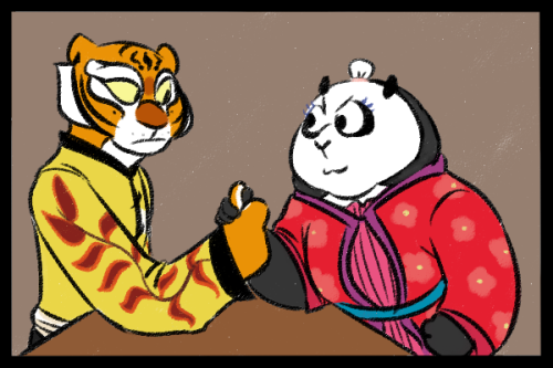 mu-laohu:  Tigers: 3 | Pandas: 1,000 (for cuteness)Idea from that one Steven universe comic here.