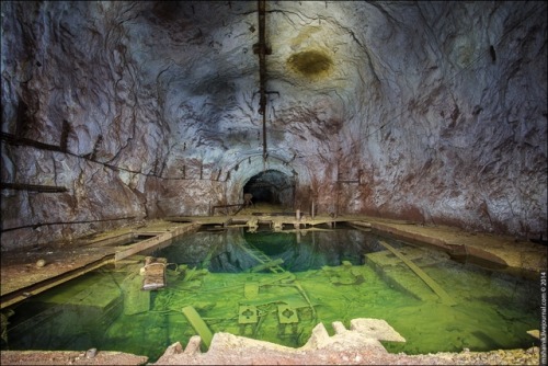 congenitaldisease:An abandoned mine nestled deep in the Ural Mountains in Russia. It’s believed that