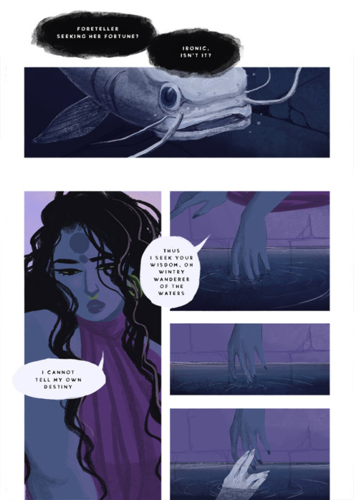 Small comic I made of Roshni and some fish dude for a comic workshop we had at our school last fall 