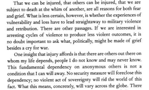 arterialtrees:Judith Butler from Precarious Life (full text here)