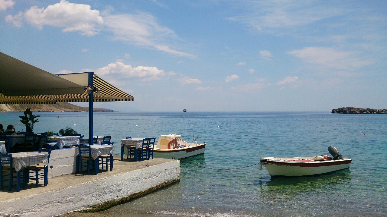Loutro, Crete.  Only accessible by boat or foot via a slightly treacherous E4 coastal