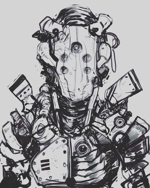 Warmup sketch #art #sketch #sketchbook #robot #droid #artistsofinstagram #digitalpainting #digitalar