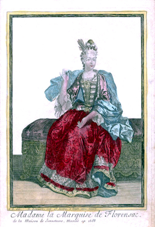 “Madame la Marquise de Florensac” by Henri Bonnart and Robert Bonnart, 1694