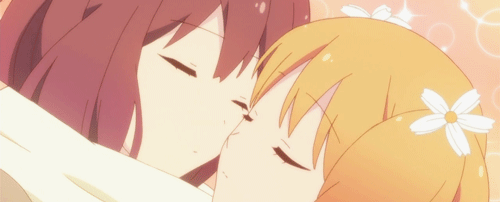 fanvocayuri:  Yuu&amp;Haruka — Sakura Trick Episode 8  