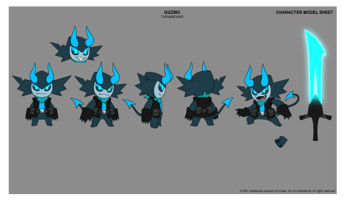 Creature Character Design Model Sheet commission for @dr-psychovolthad fun making this lil dude