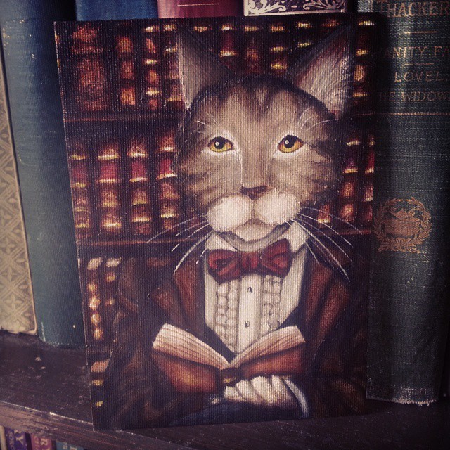 Here is Ashley Wilkes as a cat. #cat #art #painting #GoneWithTheWind #literarycat