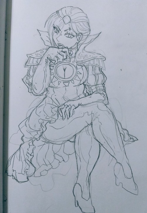 bace-jeleren: bace-jeleren: Redrawing old Ravnican lady art part 1: Teysa Karlov and her sun boobs R