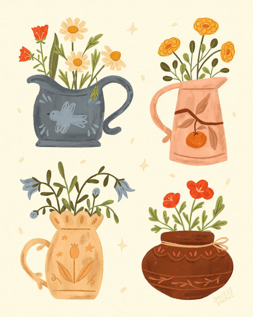 ohjessmarie:don’t have a cute fancy vase so I drew some