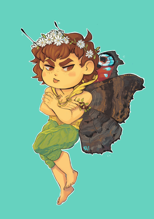 the second half of the chibis i did as a commission for @micooll - this time we have fairy michael (