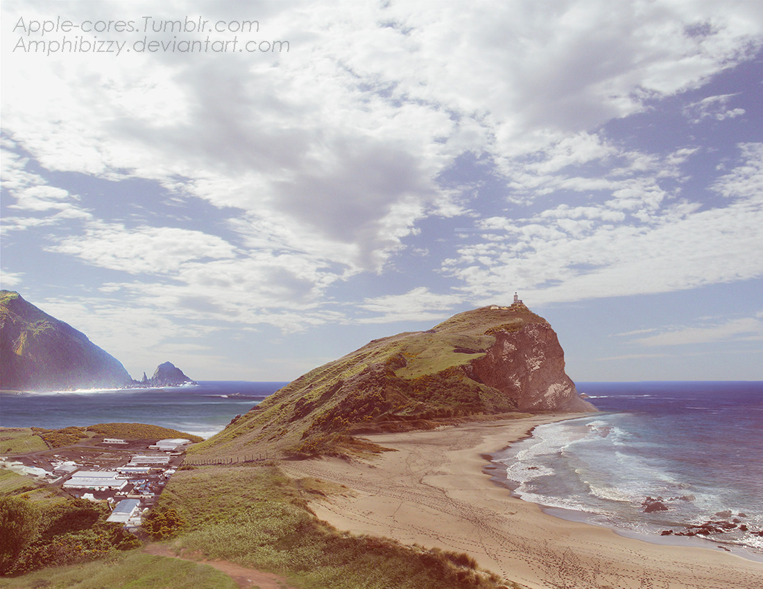 apple-cores: Beach City and Lapis’ water tower photomanip assignments for class!