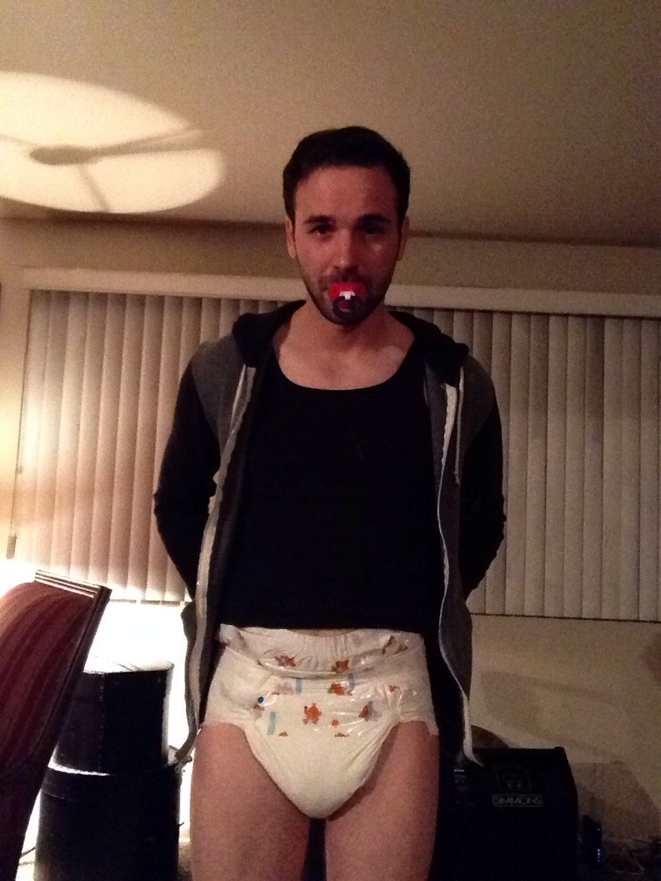 wettingmike:  In all my diapered and tattooed glory!  Very very sexy