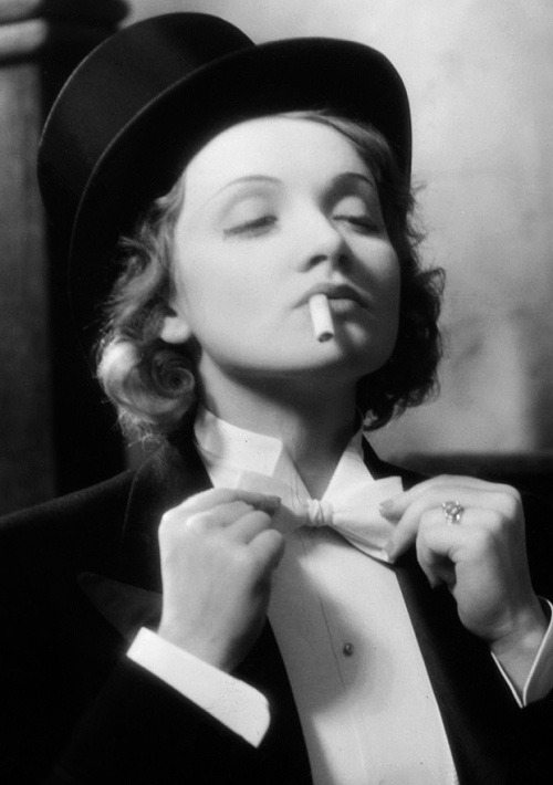 Kneel... Marlene Dietrich. 