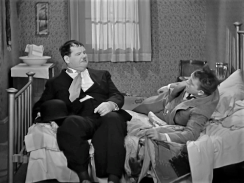 Laurel &amp; Hardy in 1932′s “Their First Mistake”.(1 of 3) Ollie is married a