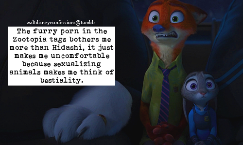 Furry Disney Porn - Walt Disney Confessions â€” â€œThe furry porn in the Zootopia tags bothers me...