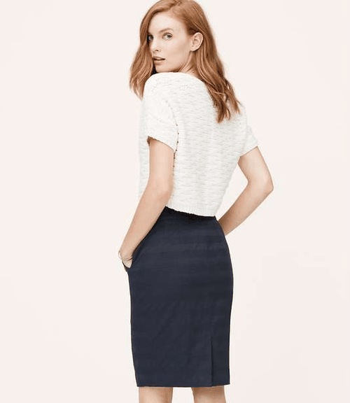 Tall Curvy High Waist Sailor Pencil Skirt