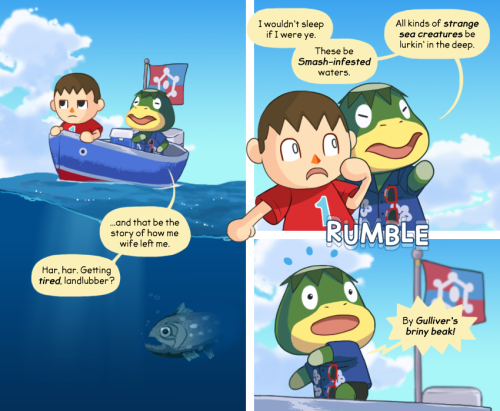 finalsmashcomic:  A Tall Tale Avast, me hearties! Here be a very silly comic indeed! I’m excited to announce I’ll be guesting on Omega Mode’s yearly Q&A podcast this weekend - keep an eye out on his blog on August 1st! Full image version 