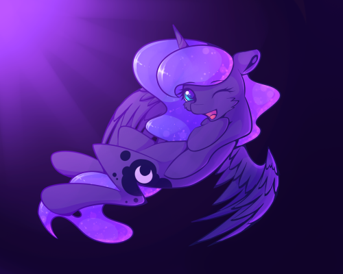 that-luna-blog:  [Collaboration] *Wink* by PonyBytes  <3!