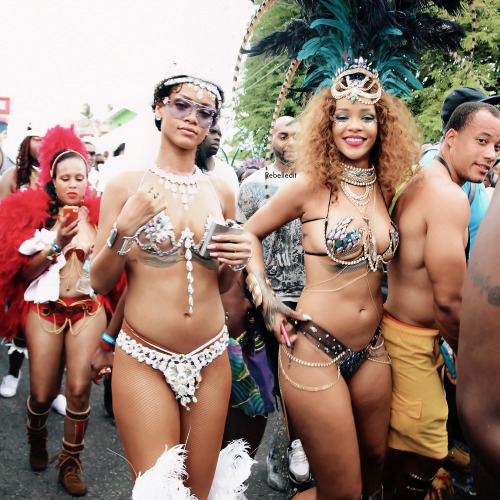 Rihanna attending Crop Over in Barbados in 2011, ‘13 and 2015