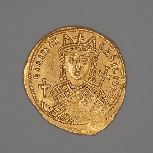 theancientwayoflife:~ Solidus (Coin) of Empress Irene.Date: A.D. 797-802Period/Culture: Byzantine, m