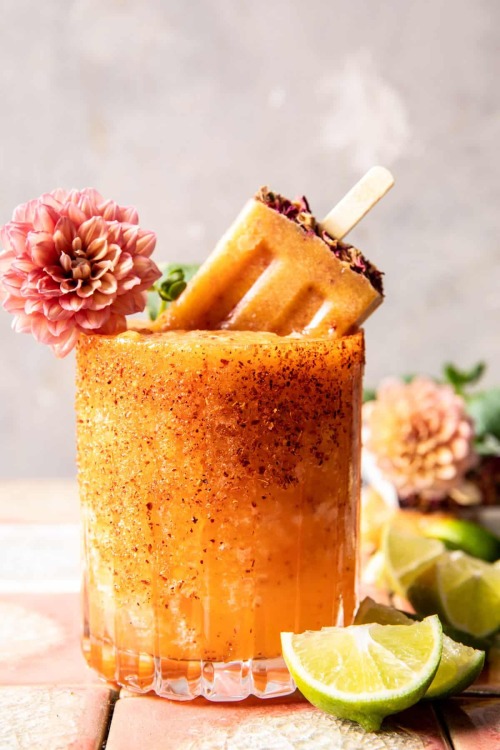 sweetoothgirl:    Frozen Aperol Peach Margarita