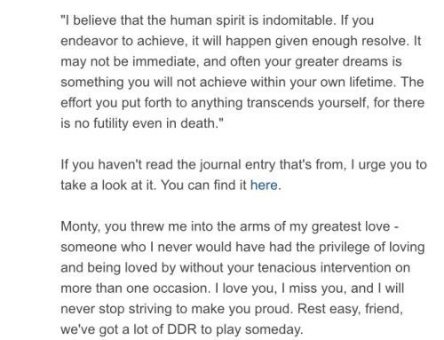 achievementt-teeth:  “For it is in passing that we achieve immortality, through this we become a paragon of virtue and glory to rise above all. Infinite in distance and unbound by death, I release your soul, and by my shoulder, protect thee.”